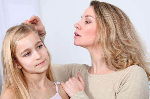 Необходимо периодически проверять волосы своих детей на предмет наличия вшей и гнид