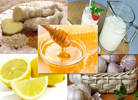 Полезные продукты при заболевании герпесом. Имбирь, чеснок, кефир и лимон